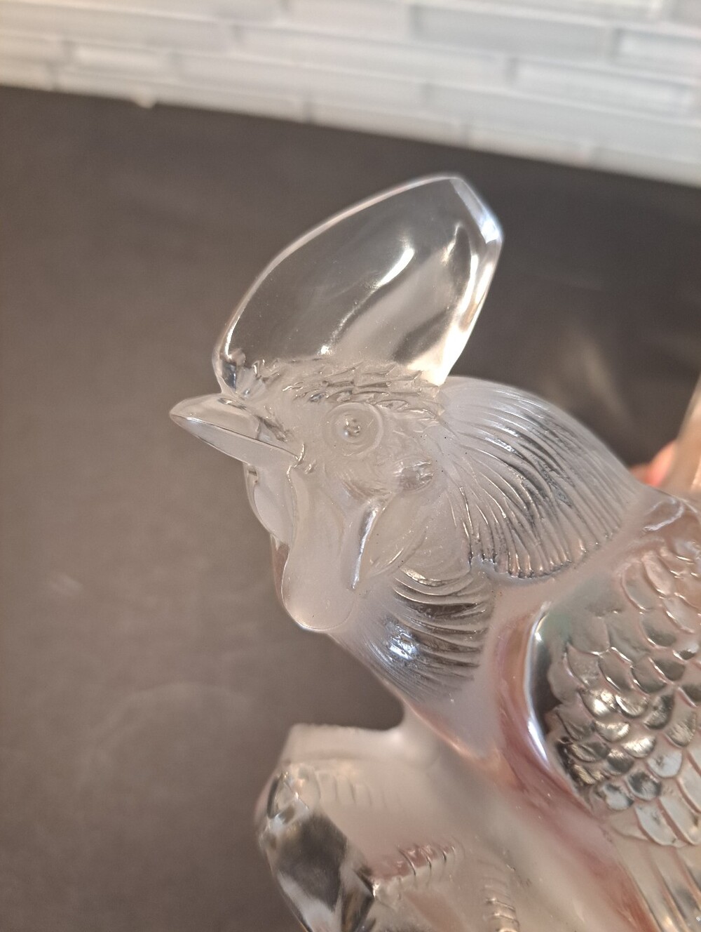 Lalique Clear Crystal Rooster Sculpture - Picture 8 of 14
